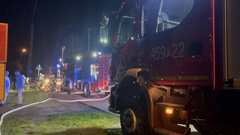 Pożar budynku socjalnego w Witaszycach