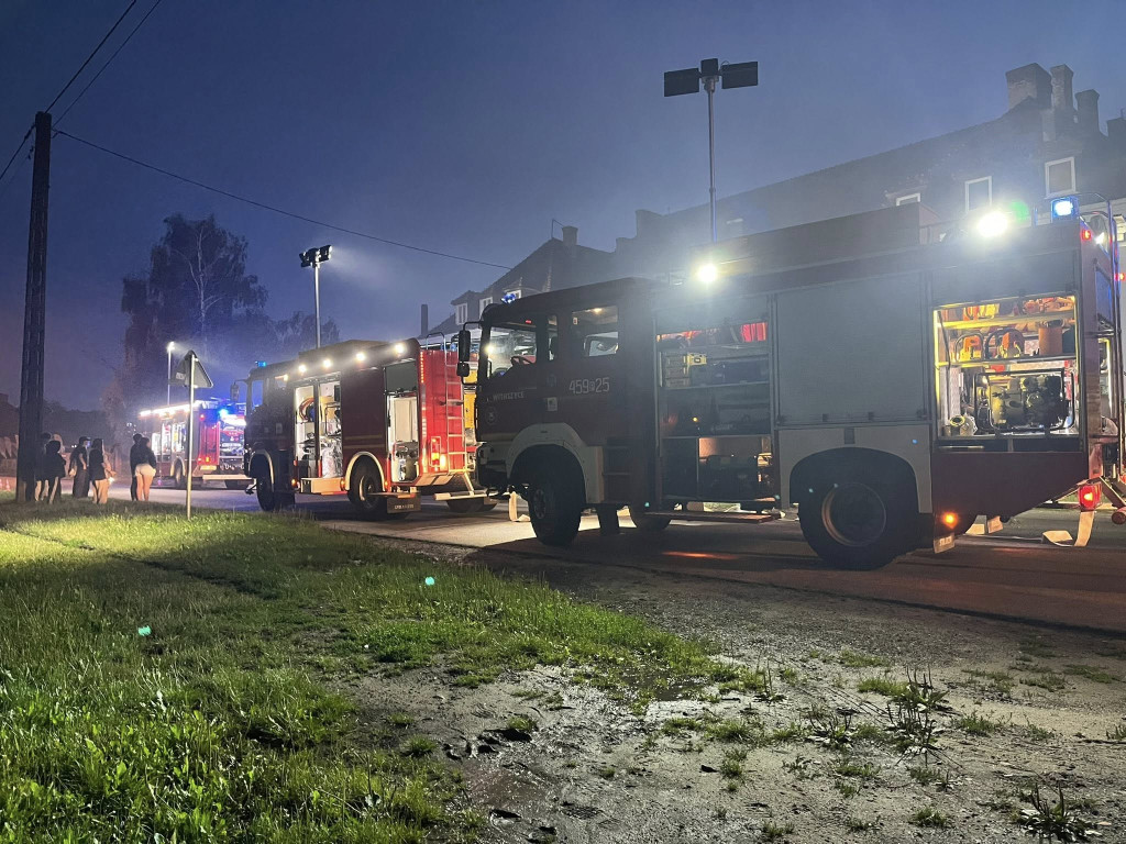 Pożar budynku socjalnego w Witaszycach
