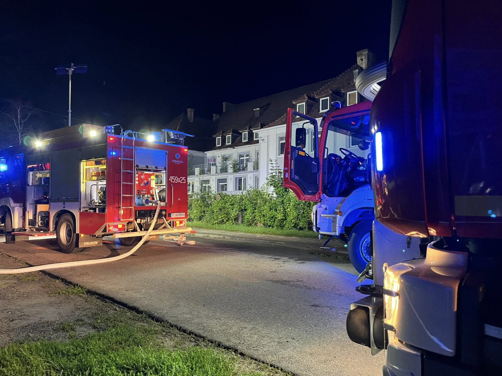 Pożar budynku socjalnego w Witaszycach