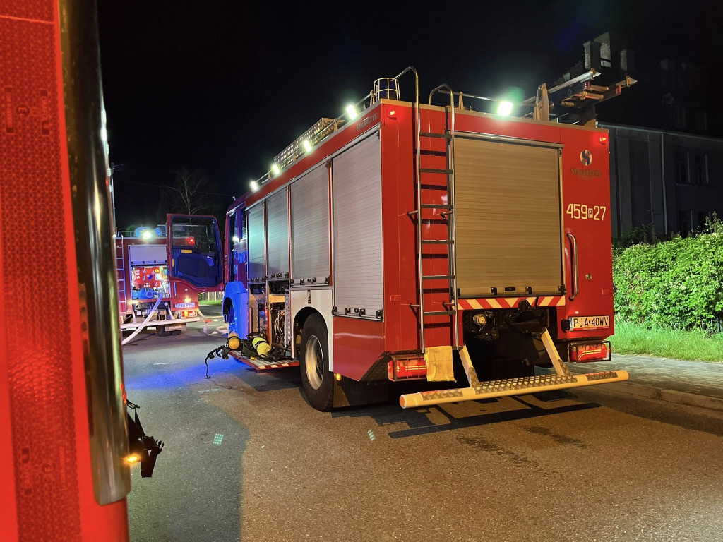 Pożar budynku socjalnego w Witaszycach