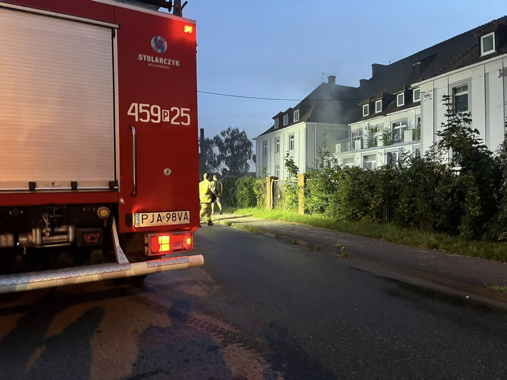 Pożar budynku socjalnego w Witaszycach