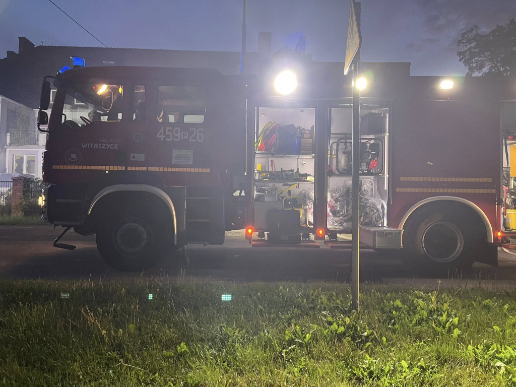 Pożar budynku socjalnego w Witaszycach