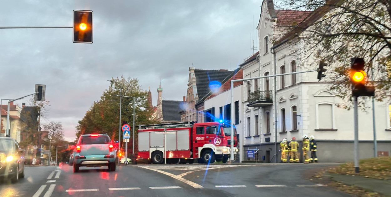 Zadymienie w kamienicy przy al. Niepodległości w Jarocinie