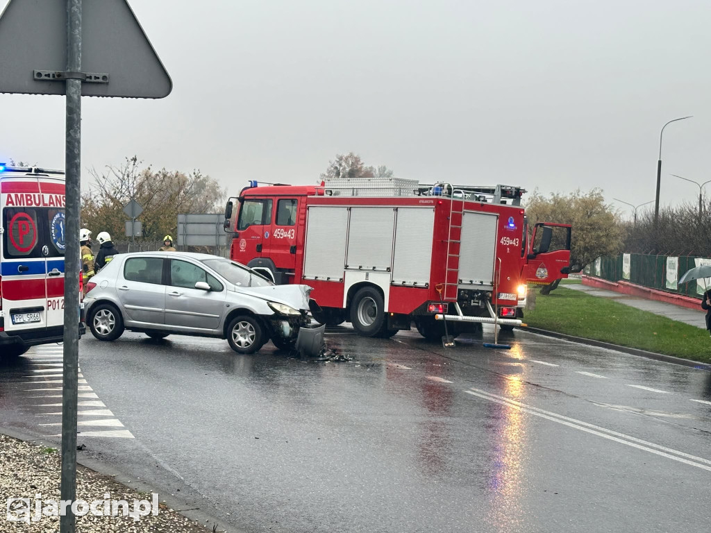 Wypadek na ul. Poznańskiej w Kotlinie