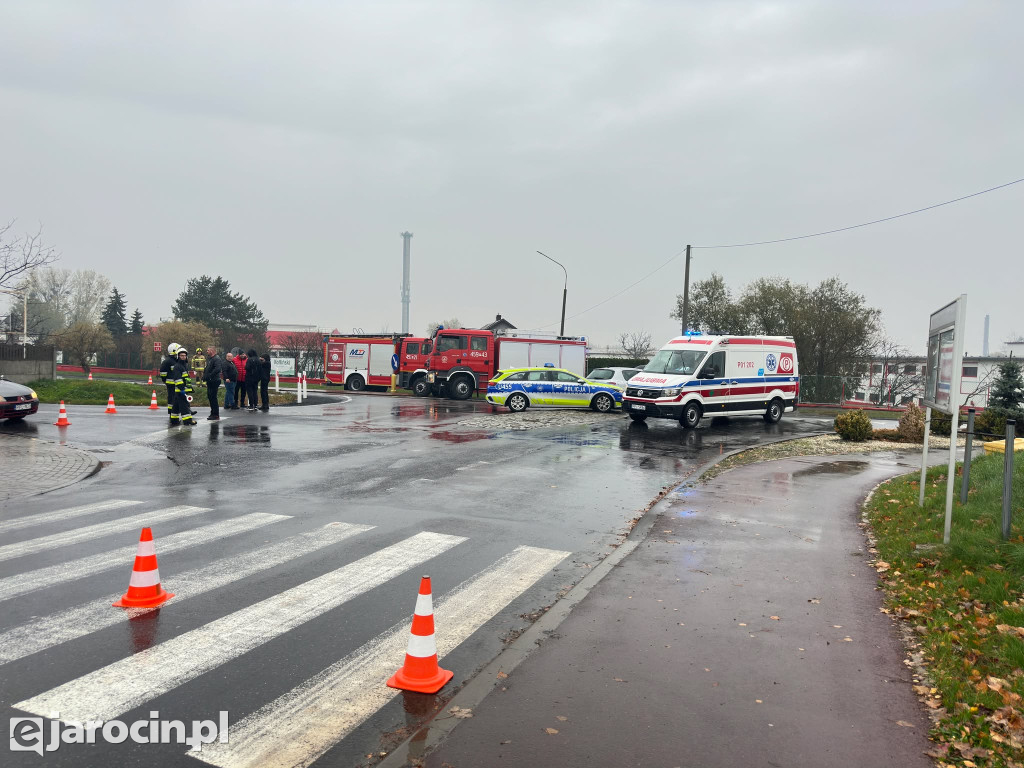 Wypadek na ul. Poznańskiej w Kotlinie