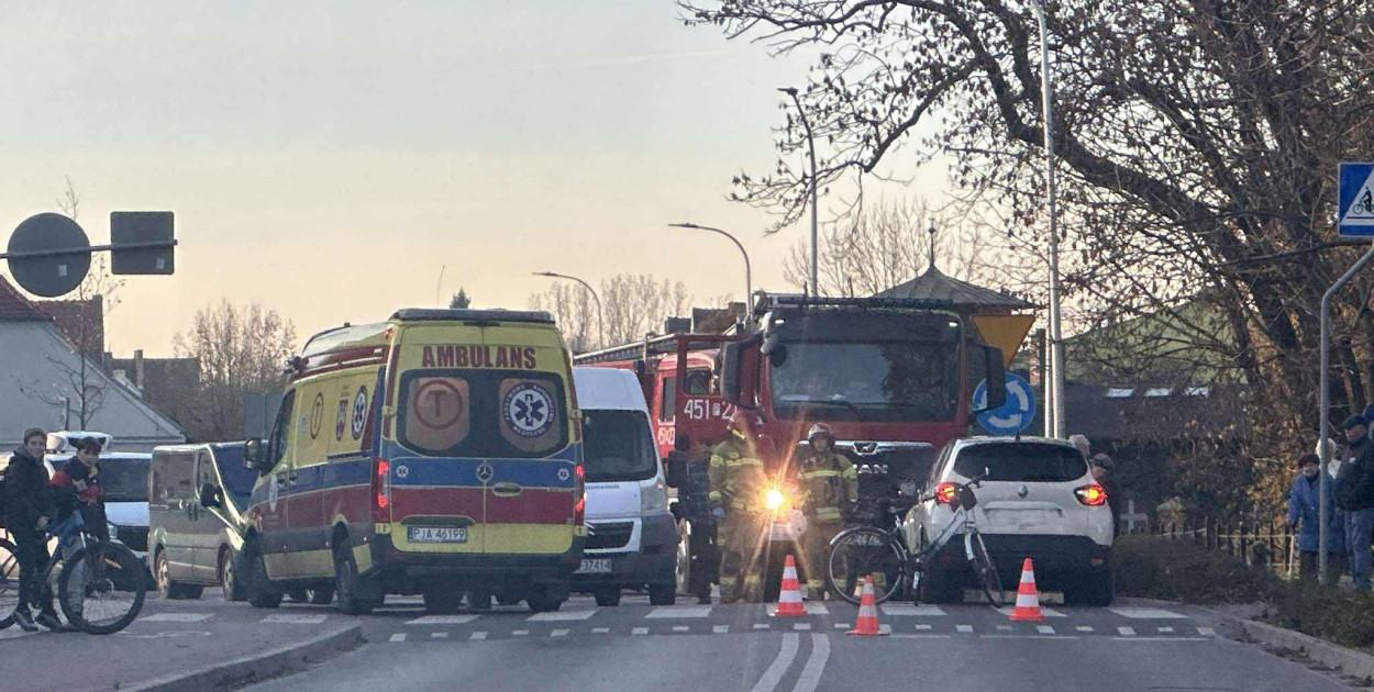 Potrącenie rowerzysty na ul. Wojska Polskiego w Jarocinie