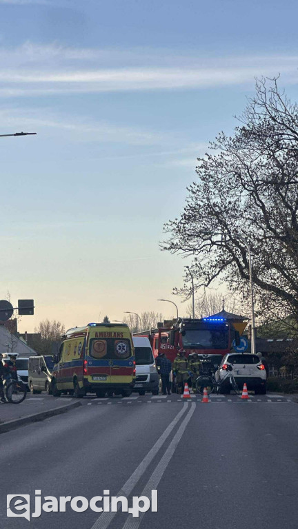 Potrącenie rowerzysty na ul. Wojska Polskiego w Jarocinie