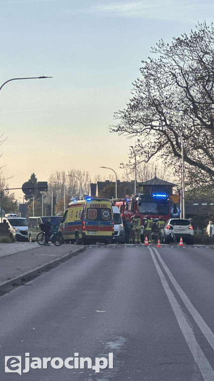 Potrącenie rowerzysty na ul. Wojska Polskiego w Jarocinie