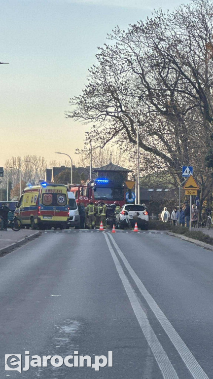 Potrącenie rowerzysty na ul. Wojska Polskiego w Jarocinie