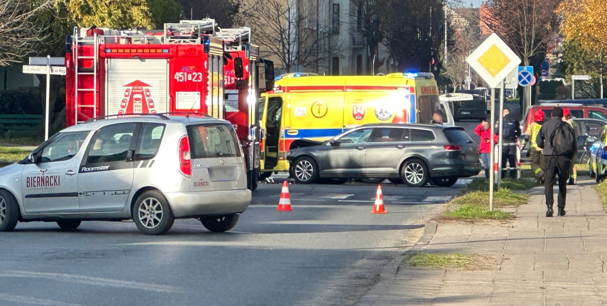 Kolizja na ul. Szubianki w Jarocinie