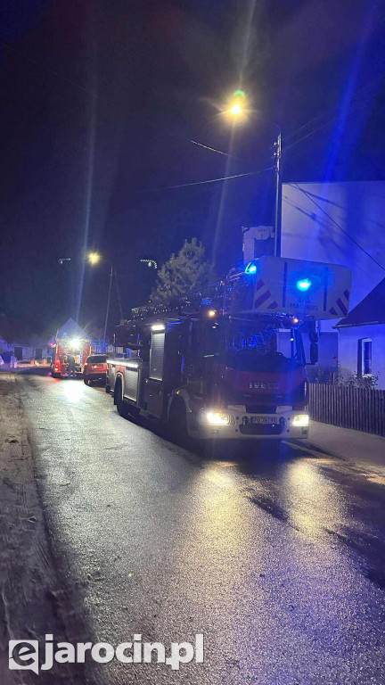 Pożar sadzy w kominie w Noskowie