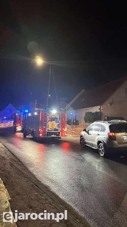 Pożar sadzy w kominie w Noskowie
