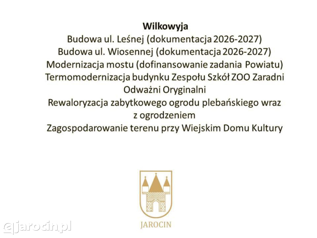 Budżet Gminy Jarocin na 2026 rok