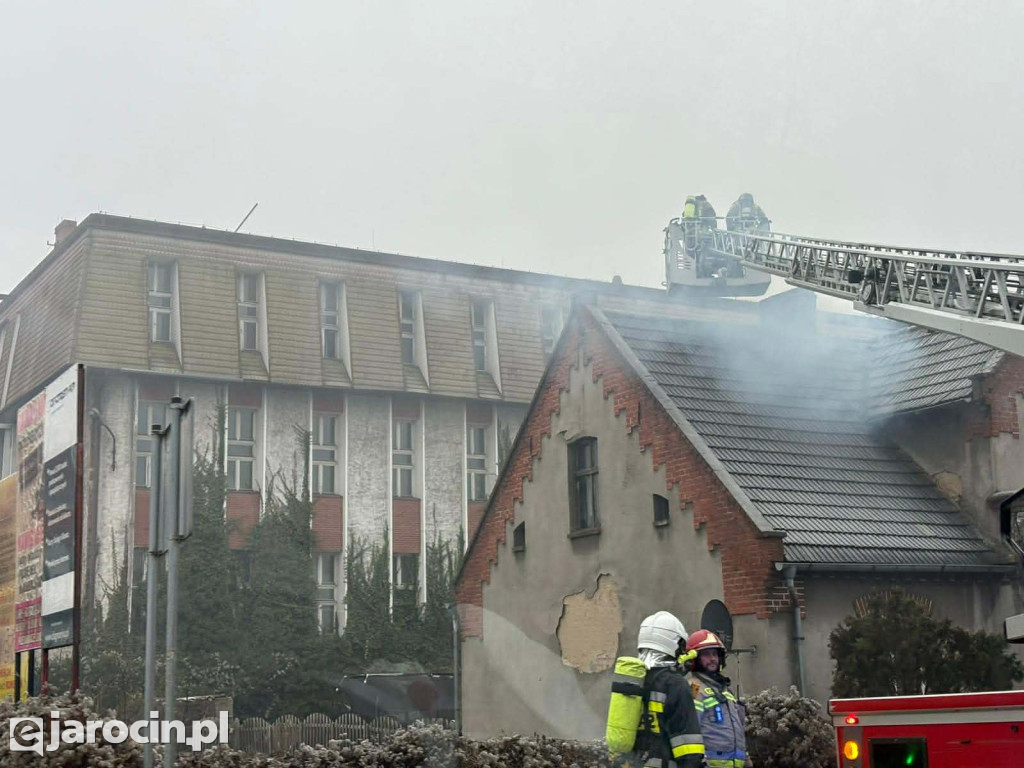 Pożar sadzy w kominie przy ul. Poznańskiej w Jarocinie
