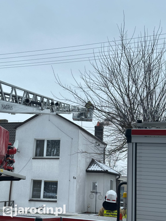 Pożar sadzy w Wilkowyi