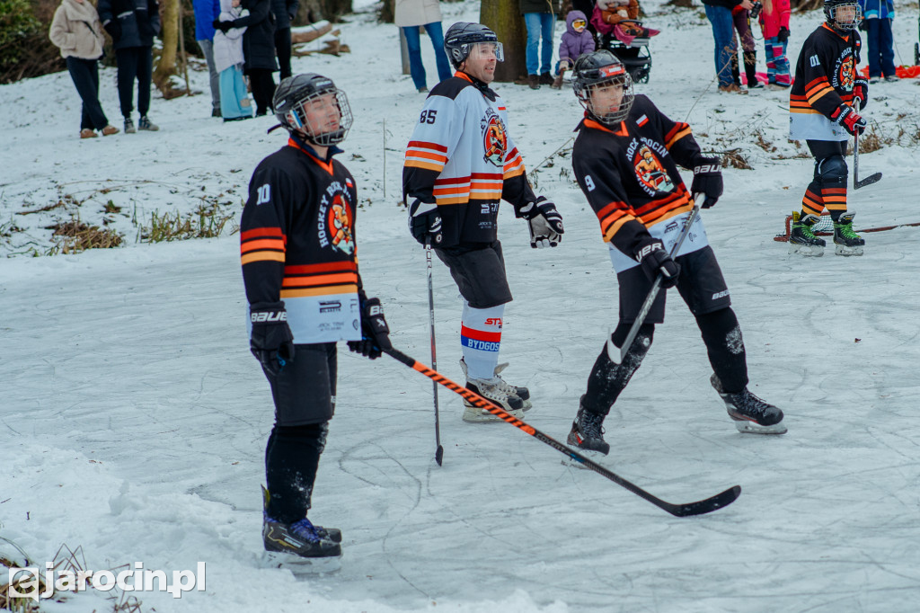 Pond hockej na stawie w Parku Radolińskich