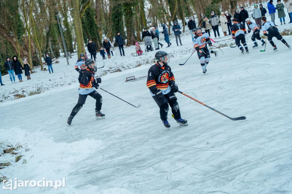 Pond hockej na stawie w Parku Radolińskich