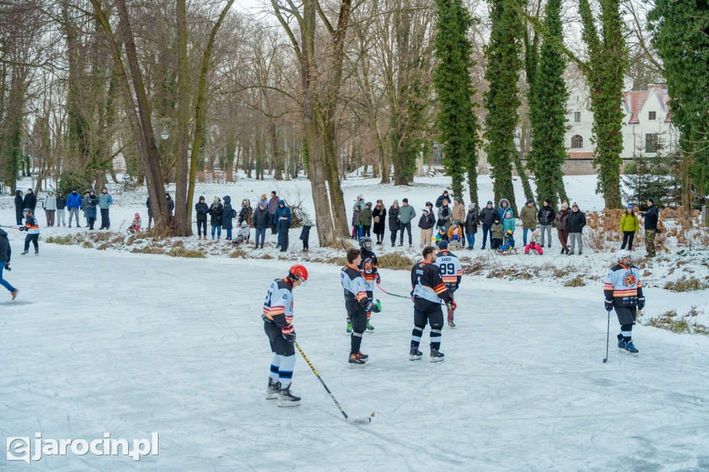 Pond hockej na stawie w Parku Radolińskich