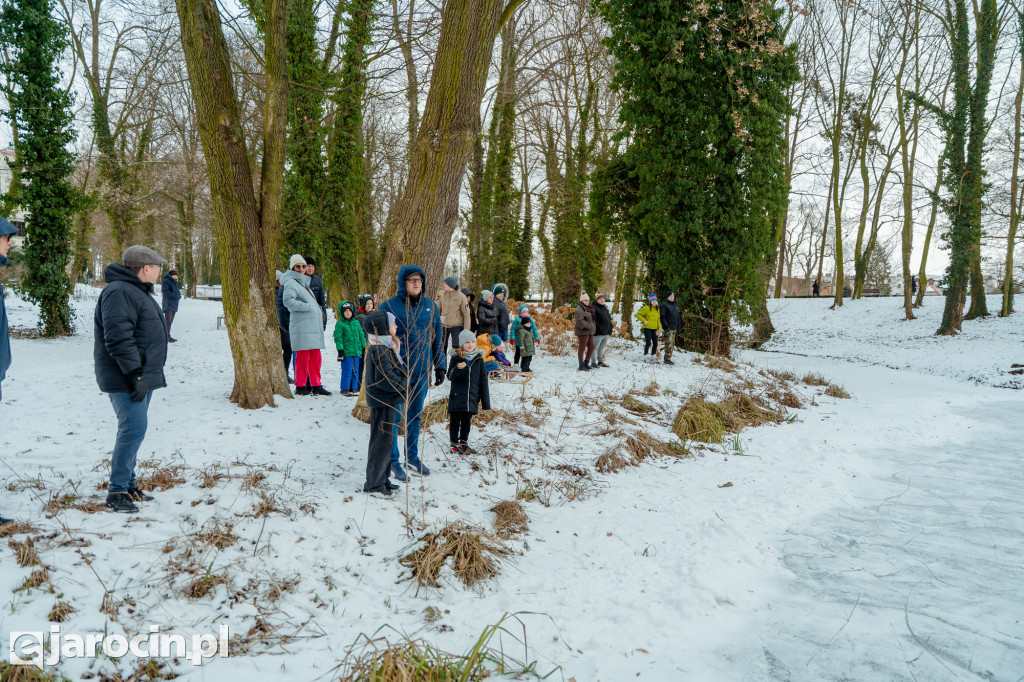 Pond hockej na stawie w Parku Radolińskich