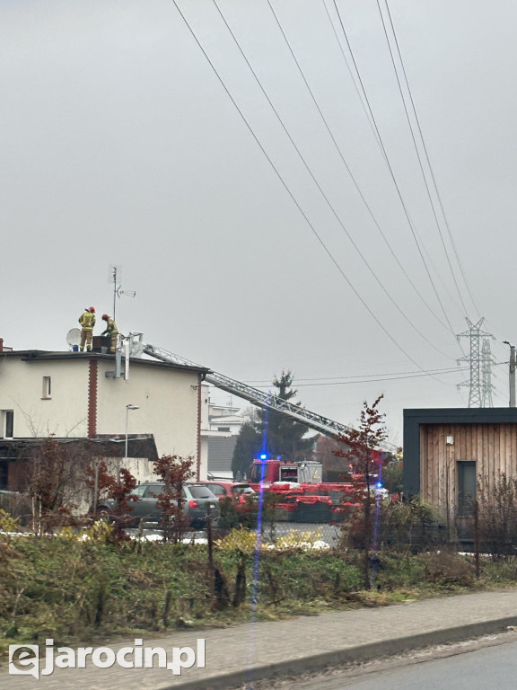 Pożar sadzy w kominie na ul. Chrobrego w Jarocinie