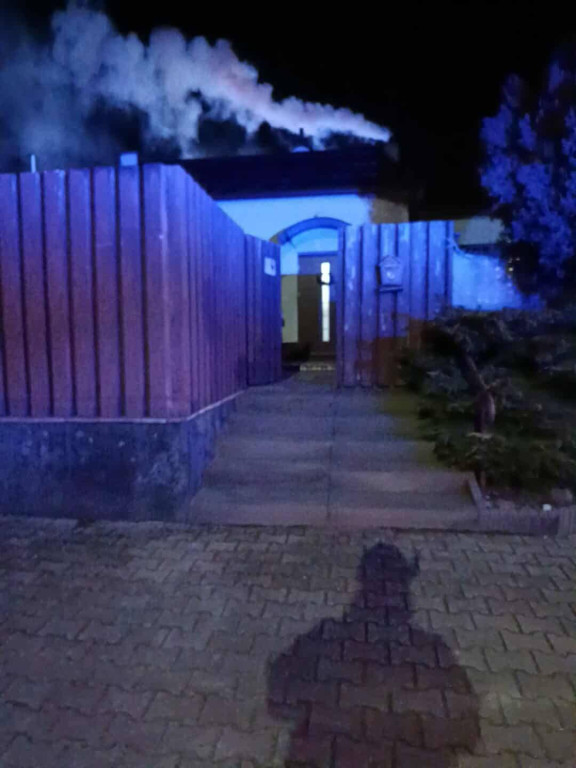 Pożar sadzy w kominie w Wyszkach