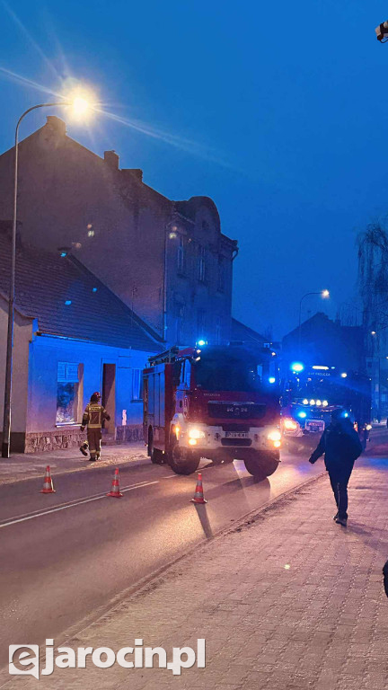 Pożar sadzy w przewodzie kominowym przy św. Ducha w Jarocinie