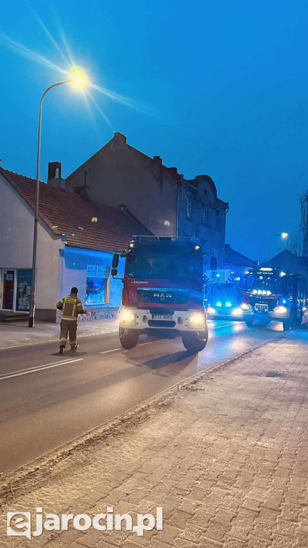 Pożar sadzy w przewodzie kominowym przy św. Ducha w Jarocinie