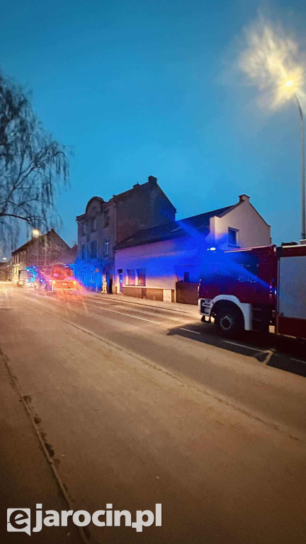 Pożar sadzy w przewodzie kominowym przy św. Ducha w Jarocinie