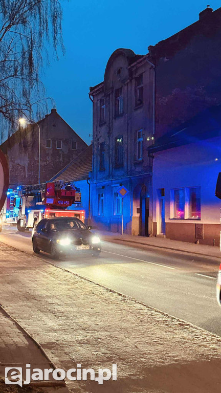 Pożar sadzy w przewodzie kominowym przy św. Ducha w Jarocinie