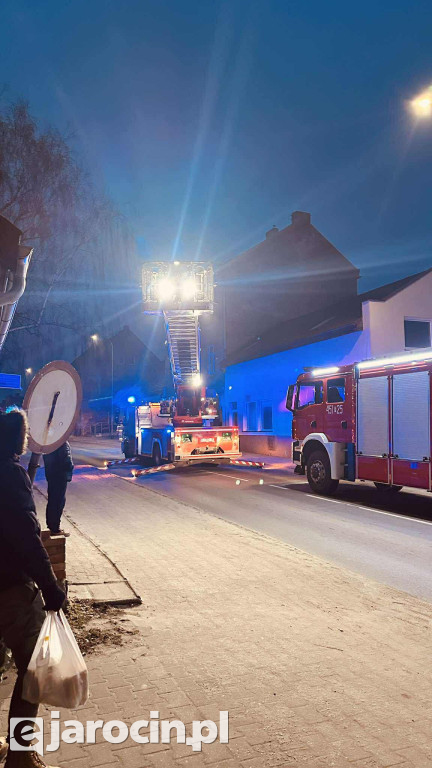 Pożar sadzy w przewodzie kominowym przy św. Ducha w Jarocinie
