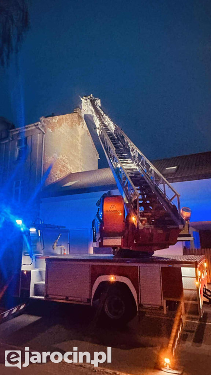 Pożar sadzy w przewodzie kominowym przy św. Ducha w Jarocinie