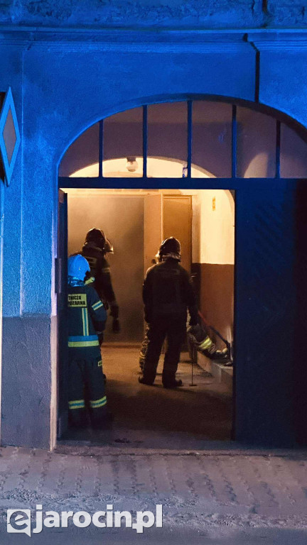 Pożar sadzy w przewodzie kominowym przy św. Ducha w Jarocinie