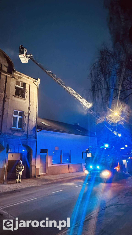 Pożar sadzy w przewodzie kominowym przy św. Ducha w Jarocinie