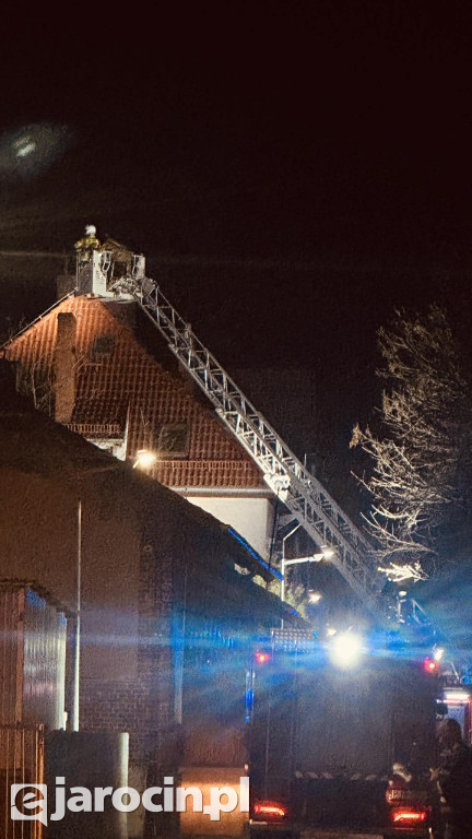 Pożar sadzy w kominie na ul. Nowej w Jarocinie