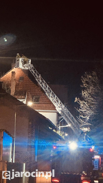 Pożar sadzy w kominie na ul. Nowej w Jarocinie