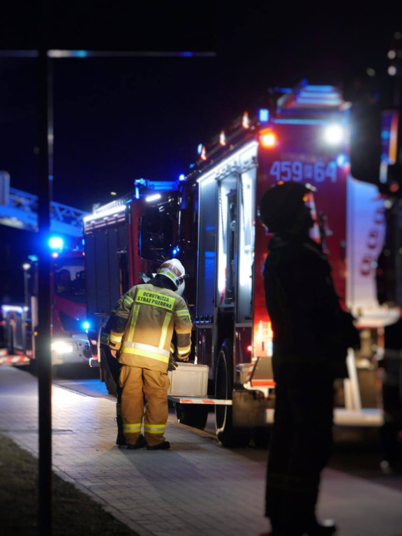 Pożar sadzy w kominie w Lubinii Małej