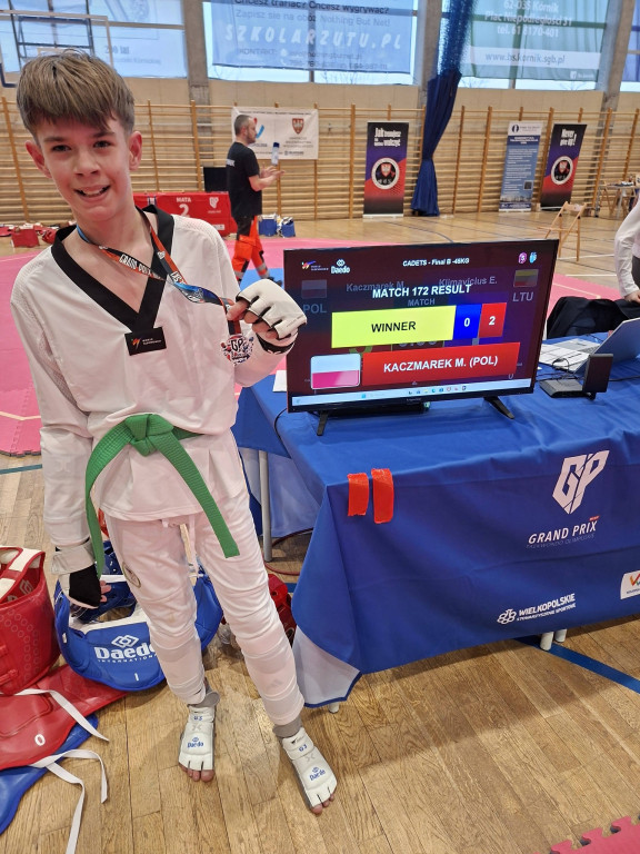 Mikołaj Kaczmarek na podium mistrzostw Polski juniorów młodszych