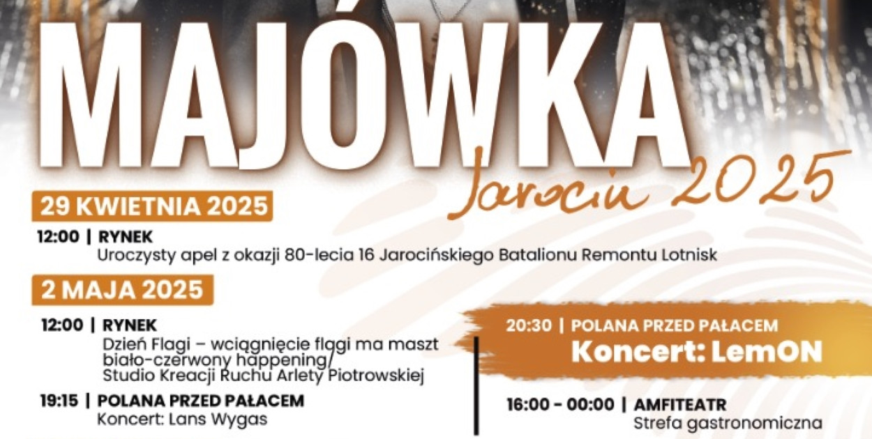 Majówka 2025. Co, kiedy i gdzie będzie się działo w Jarocinie?
