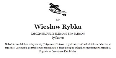 Nie żyje Wiesław Rybka. Tworzył podwaliny systemu gospodarki odpadami w Jarocinie-12131