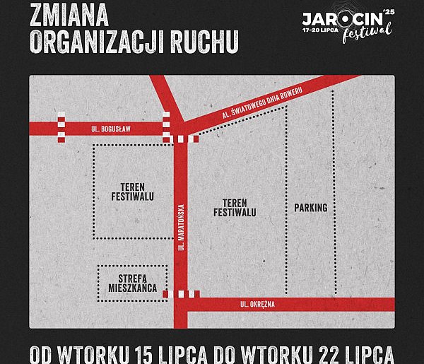 Nadchodzi festiwalowe szaleństwo! Zamknięte ulice i objazdy w Jarocinie-14351