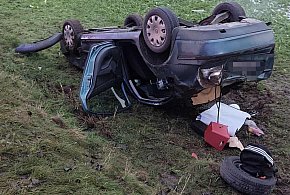 Dachowanie między Wilkowyją a Żerkowem. Nikt nie potrzebował pomocy medycznej-16344