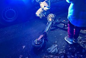 Hulajnoga wywróciła się na drodze. Jedna osoba ranna (ZDJĘCIA)-16503