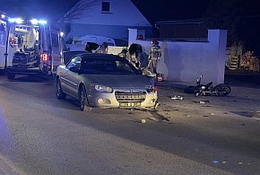 Motocyklista ranny po zderzeniu z samochodem. Akcja służb w Kotlinie (ZDJĘCIA)