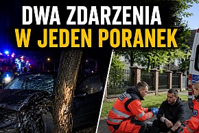 Najpierw kolizja, potem akcja medyczna. Pracowity poranek strażaków z Jarocina