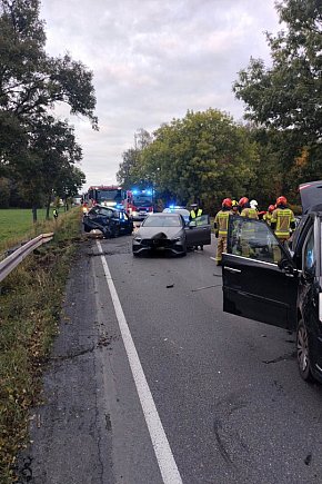 Zderzenie czterech aut na DK11 w Miąskowie-2498