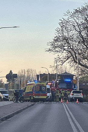Potrącenie rowerzysty na ul. Wojska Polskiego w Jarocinie-2556