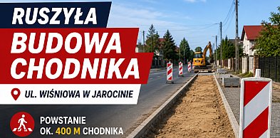 Zmiany przy Wiśniowej w Jarocinie. Rozpoczęła się budowa chodnika