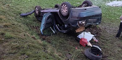 Dachowanie między Wilkowyją a Żerkowem. Nikt nie potrzebował pomocy medycznej-16344