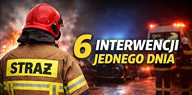 Pożary, wypadek i zalana posesja. Pracowita niedziela strażaków z Jarocina