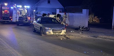 Motocyklista ranny po zderzeniu z samochodem. Akcja służb w Kotlinie (ZDJĘCIA)